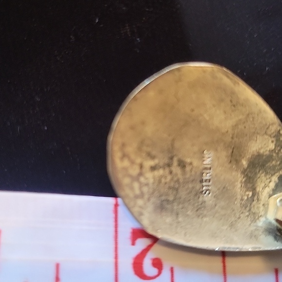 Sterling silver & Lapis Lazuli blue and silver post style - Picture 3 of 7